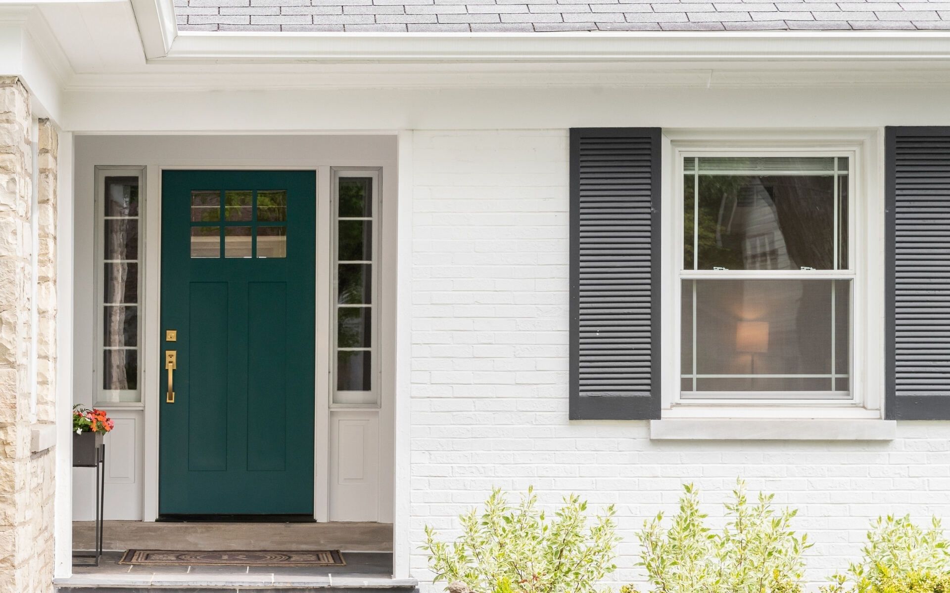 Painted brick exterior with a durable updated finish
