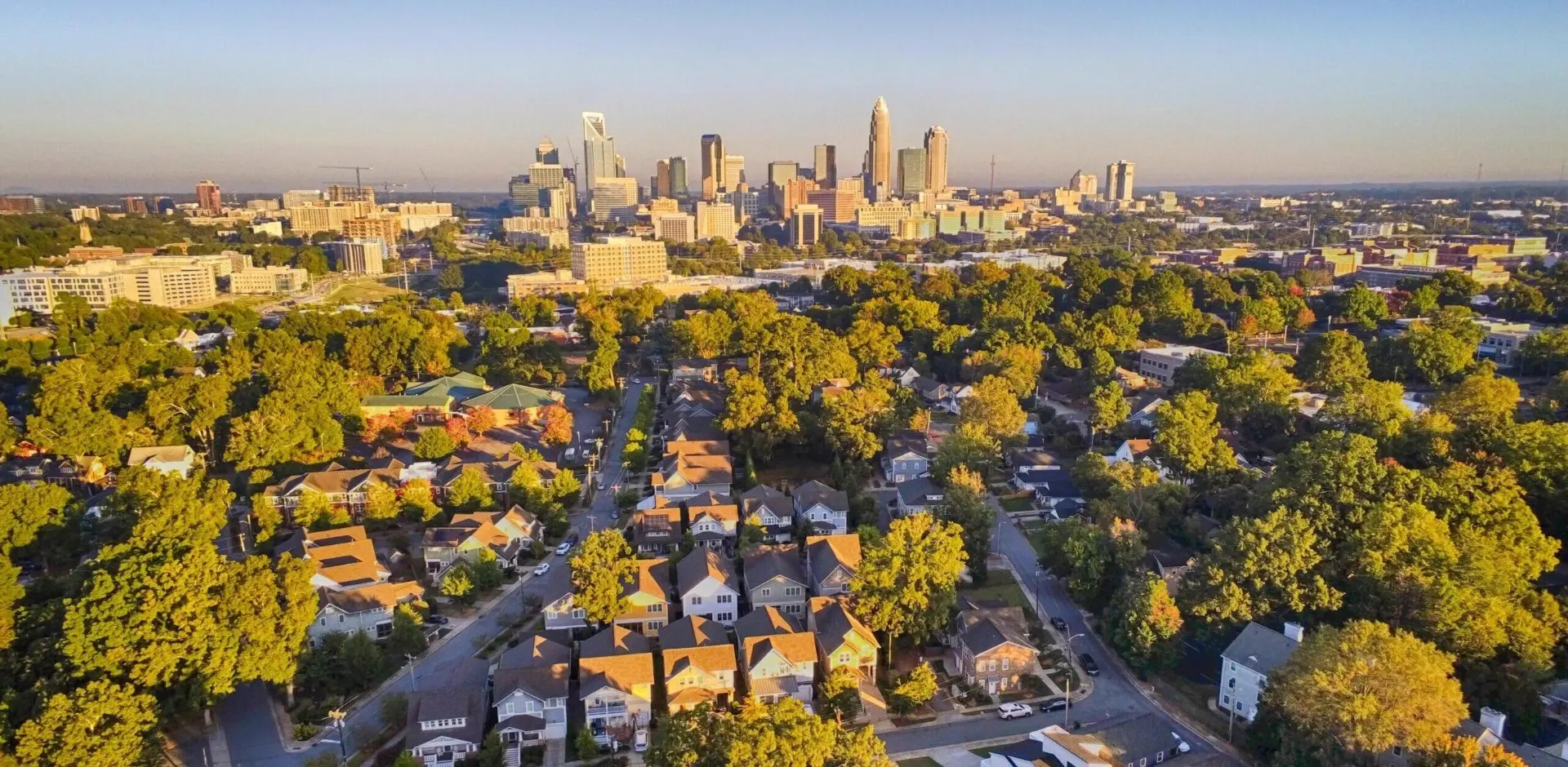 Aerial view of Charlotte, Waxhaw, Belmont, and the Charlotte Metro served by That 1 Painter Charlotte Metro